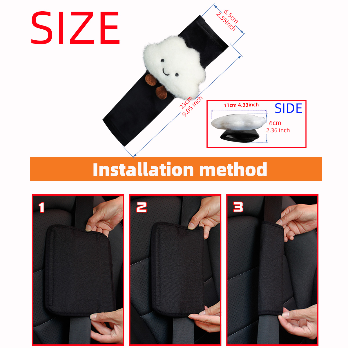 Cloud-Shaped Plush Car Shoulde - Infant Car Seat Cover recension och pris